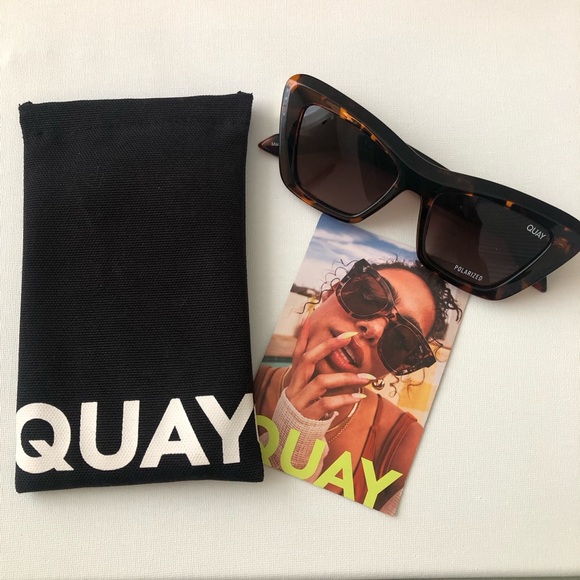Quay Australia Accessories - Quay Australia On The Radio Polarized Tortoiseshell Sunglasses New
